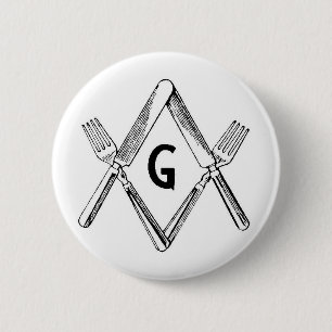 Knife and Fork Degree 6 Cm Round Badge