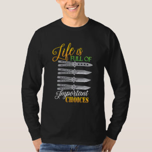 Knife Collector Knife Collection Hunting Butterfly T-Shirt