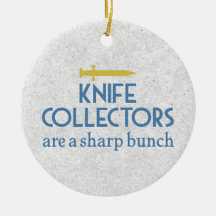 Knife Collectors Sharp Ceramic Tree Decoration