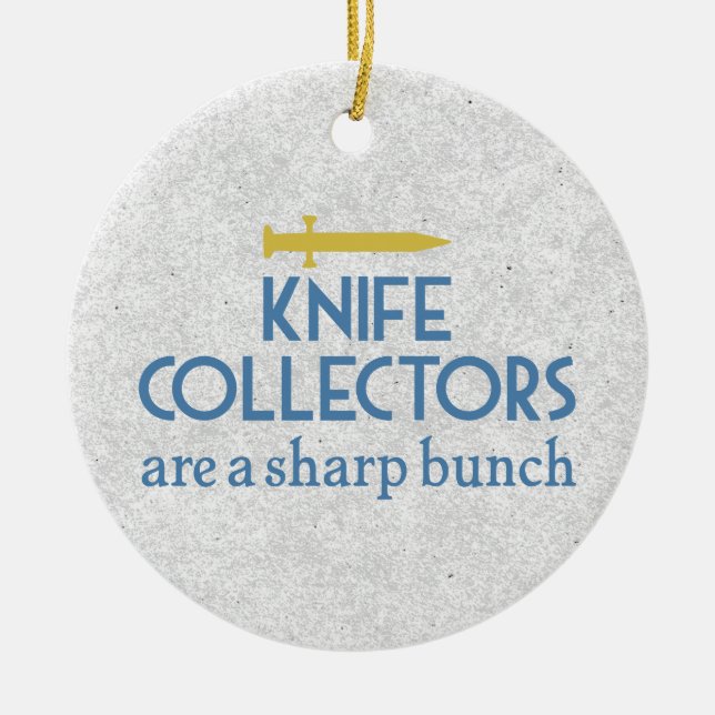 Knife Collectors Sharp Ceramic Tree Decoration (Front)