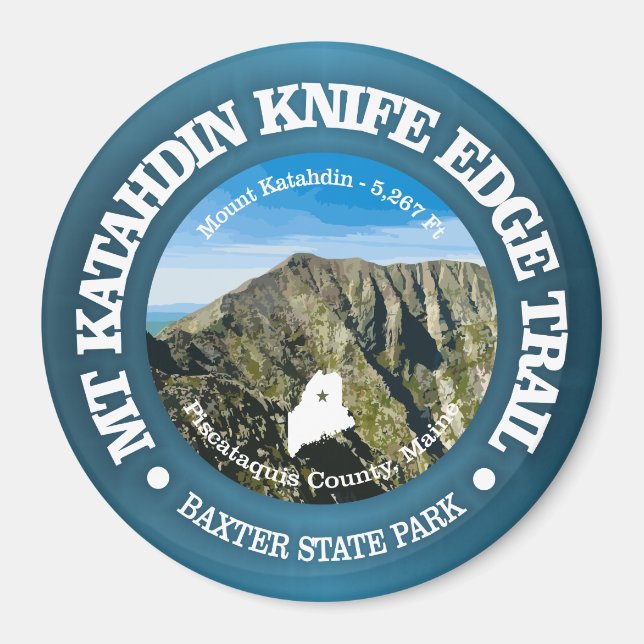 Knife Edge Trail (Katahdin) Magnet (Front)