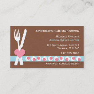 Knife & Fork - Personal Chef   Catering Business Business Card