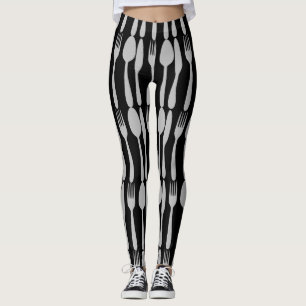 Knife Fork Spoon Silverware Cutlery Leggings