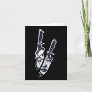 Knife Girl Tattoo  Card