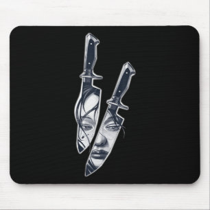 Knife Girl Tattoo  Mouse Pad