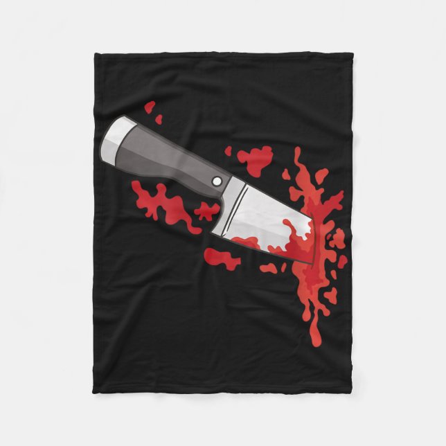 Knife In The Ck Halloween Murder Costume Knife In  Fleece Blanket (Front)