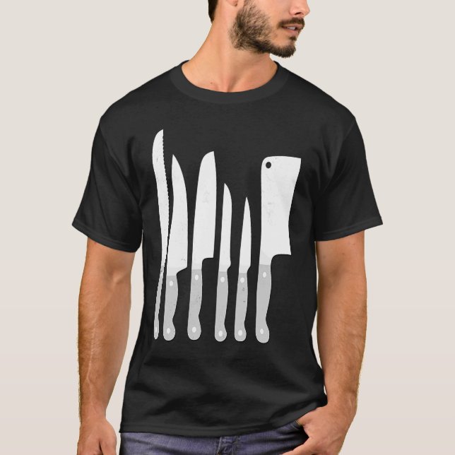 Knife kit kitchen tools gadge T-Shirt (Front)