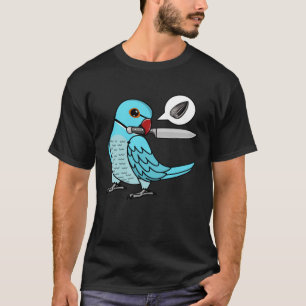 Knife Parrot Wants Seeds I Blue Indian Ringneck T-Shirt