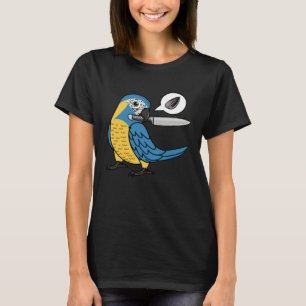 Knife Parrot Wants Seeds I Blue throated Macaw T-Shirt