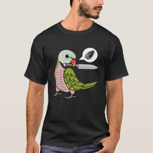 Knife Parrot Wants Seeds I Moustache Parakeet T-Shirt