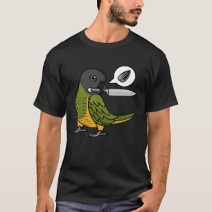 Knife Parrot Wants Seeds I Senegal Parrot T-Shirt