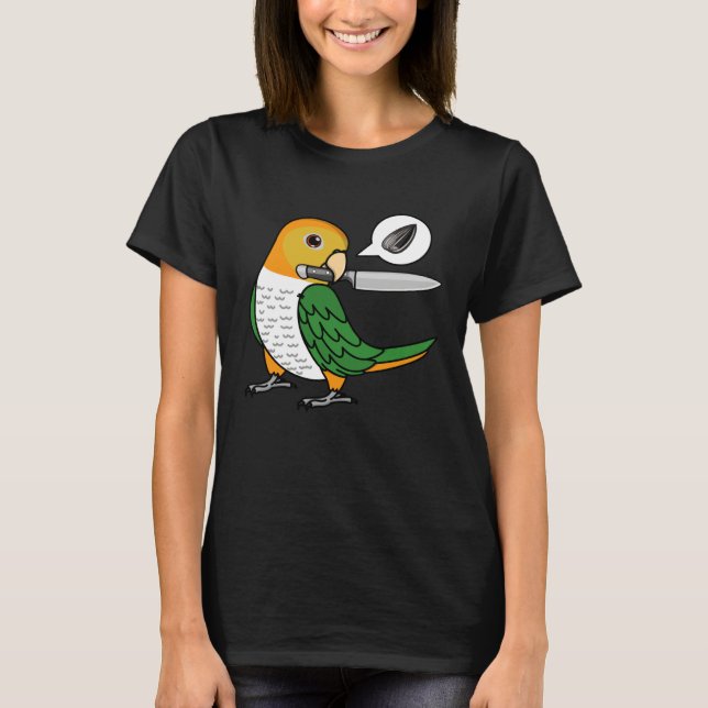 Knife Parrot Wants Seeds I White bellied Caique T-Shirt (Front)