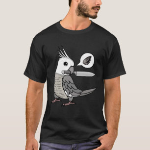 Knife Parrot Wants Seeds I White faced Grey Cockat T-Shirt
