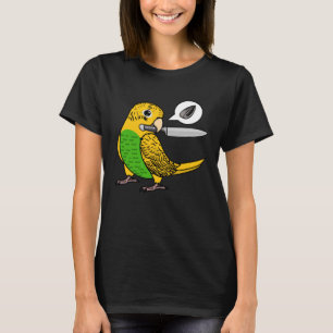 Knife Parrot Wants Seeds I Yellow Budgie Budgeriga T-Shirt