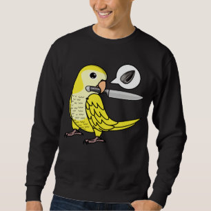 Knife Parrot Wants Seeds I Yellow Lutino Monk Para Sweatshirt