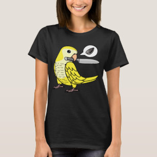 Knife Parrot Wants Seeds I Yellow Lutino Monk Para T-Shirt