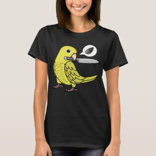 Knife Parrot Wants Seeds I Yellow Parrotlet T-Shirt
