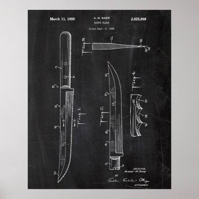 Knife Patent Poster (Front)