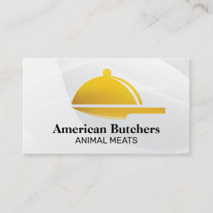 Knife Serving Platter Culinary Restaurant Business Card