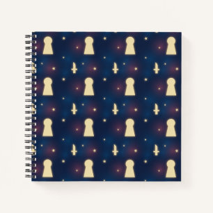 Knife Star Keyhole Notebook   Dark Back Journal