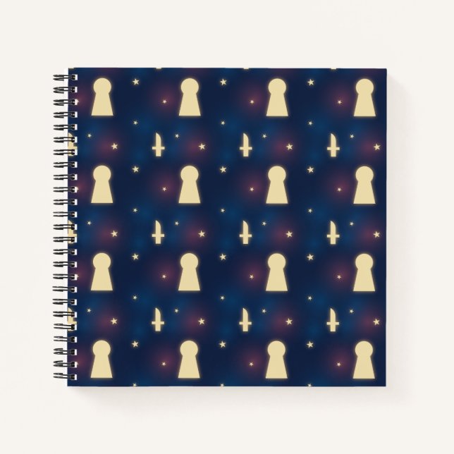 Knife Star Keyhole Notebook | Dark Back Journal (Front)