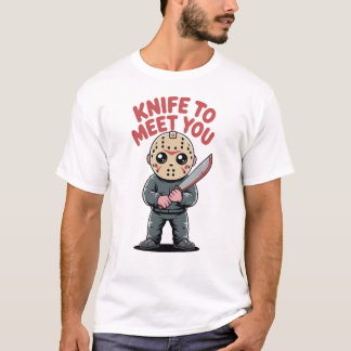 Knife to Meet You - Cute Jason Voorhees Chibi T-Shirt