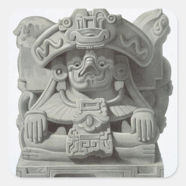 Knife used for cutting out the hearts of sacrifici square sticker (Front)