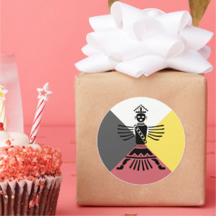 knifewing warrior four directions classic round sticker