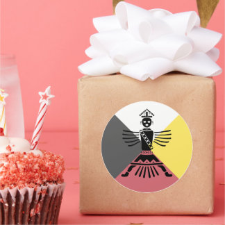 knifewing warrior four directions classic round sticker