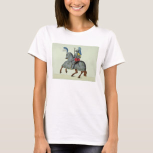 Knight and horse in armour, plate from 'A History T-Shirt