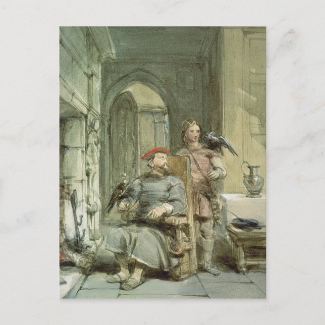 Knight and Page Postcard (Front)