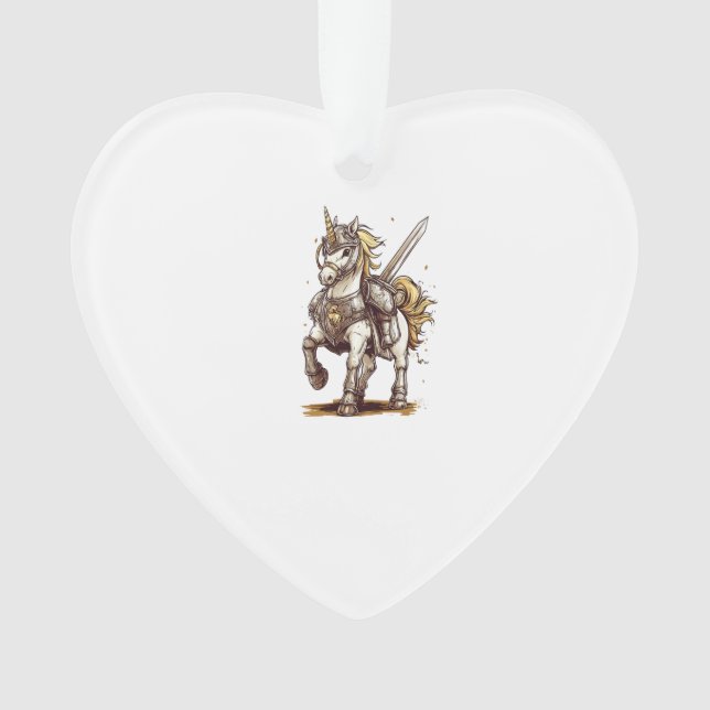Knight Armor Unicorn (1) Ornament (Front)
