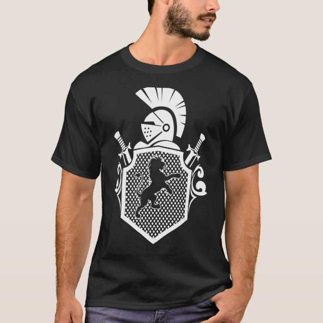 Knight Armour  Renaissance  Mediaeval knight Breas T-Shirt (Front)