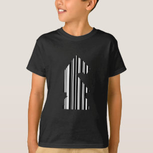 KNIGHT BAR CODE Chess Piece Pattern Design T-Shirt
