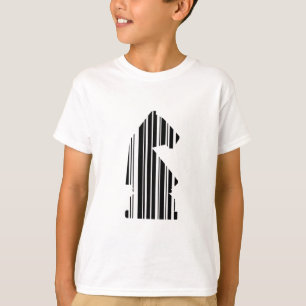 KNIGHT BAR CODE Chess Piece Pattern Design T-Shirt