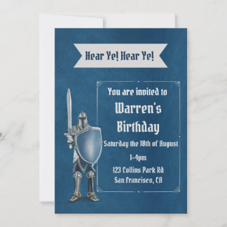 Knight Birthday Invitation