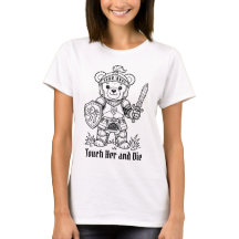 Knight Book Boyfriend Touch Her and Die Teddy Bear