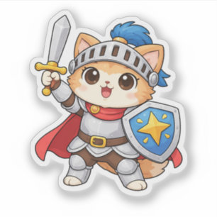 Knight Cat Sticker