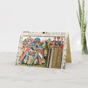 Knight Cifar Watches the Enemy Camp Play Chess   Holiday Card