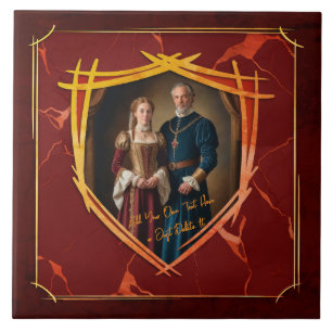 Knight Coat of Arms Mediaeval Old Fashioned Gift Ceramic Tile