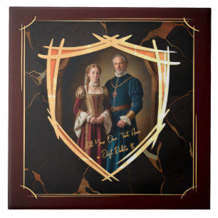Knight Coat of Arms Mediaeval Old Fashioned Gift Ceramic Tile