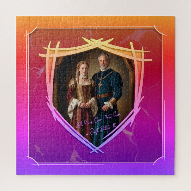 Knight Coat of Arms Mediaeval Old Fashioned Gift Jigsaw Puzzle (Vertical)