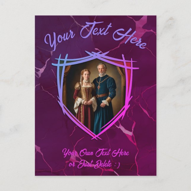 Knight Coat of Arms Mediaeval Old Fashioned Gift Postcard (Front)