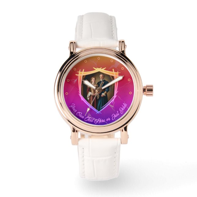 Knight Coat of Arms Mediaeval Old Fashioned Gift Watch (Front)