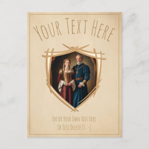 Knight Coat of Arms Mediaeval Old fashioned Vintag Postcard