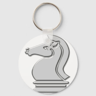 Knight Cool Metallic Chess Piece Key Ring