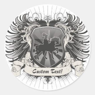 Knight Crest Classic Round Sticker