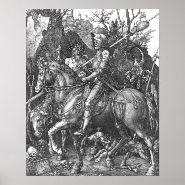 Knight, Death and the Devil, 1513 (engraving) Poster (Front)