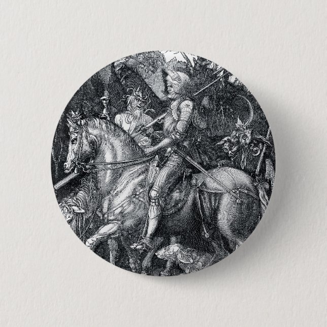 Knight, Death and the Devil - Albrecht Dürer 6 Cm Round Badge (Front)