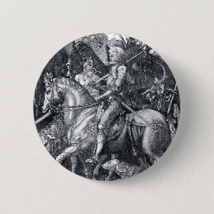 Knight, Death and the Devil - Albrecht Dürer 6 Cm Round Badge